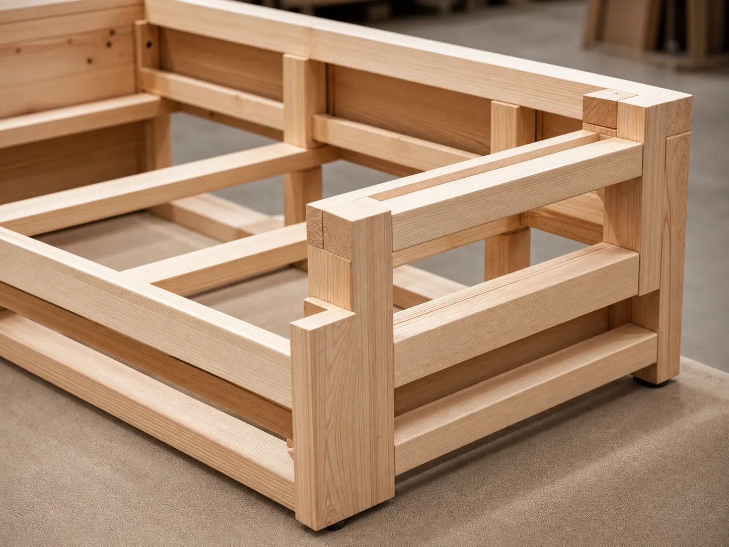 Imported Russian larch furniture frame structure